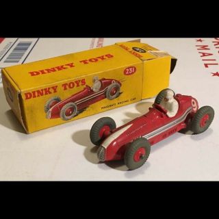 Orig Vintage C 1950s Made In Uk Dinky Toys 231 Maserati Racing Car Red -