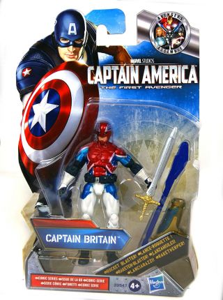 Marvel Comics Legends Universe Captain Britain 3.  75 " Toy Action Figure Boxed