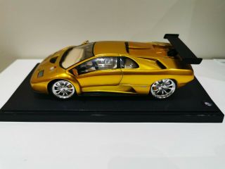 Hot Wheels 1/18 Scale Lamborghini Diablo Gtr - Gold/yellow - No Box