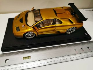 Hot Wheels 1/18 Scale Lamborghini Diablo GTR - Gold/Yellow - no box 2