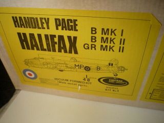 British Handley Page Halifax Aircraft 1/48 Scale Vacuform Model Kit Started
