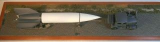 Built 1/35 German V - 2 Rocket On Transport Diorama 3 Very Detailed Figures & Base