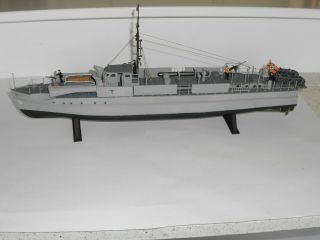 German Torpedo Boat Model.  Assembled Plastic Kit.  Approx 1:72 Scale.  Excell Cond