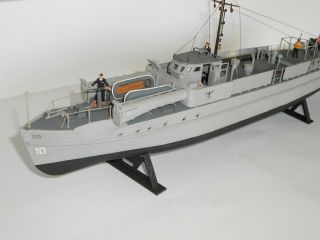 German Torpedo boat model.  Assembled plastic kit.  Approx 1:72 scale.  Excell cond 2