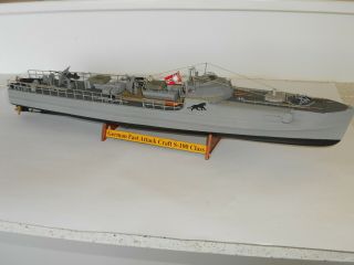 German Torpedo Boat Model.  Assembled Plastic Kit.  Approx 1:87 Scale.  Excell Cond