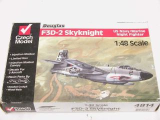 1/48 Czech Model Douglas F3d - 2 Skyknight Night Fighter Plastic Kit Complete 4814