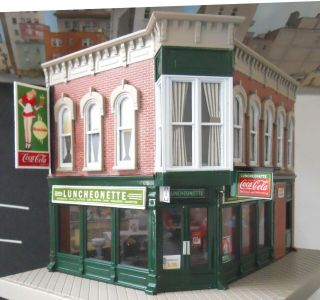 1:48 O Scale Scenery Item Custom Finished Mth Corner Store Luncheonette
