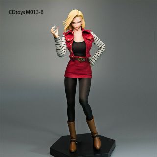 Cdtoys M013 1/6 Android 18 Female Costume 12  Phicen Figure Clothes Accessory