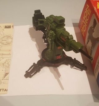 Vintage Action Force Z Force Attack Cannon And Instructions