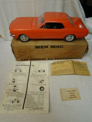 1966 Ford Mustang Wen - Mac Orange Coupe Promo Car,  14 " L,  W/box/inst,  From Ford