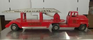 Buddy L Gmc 550 Hydraulic Ladder Fire Truck,  27 Inches Long,