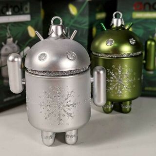 Android Mini Collectible 2018 Spec.  Ed.  - Silver & Green Ornament By Andrew Bell
