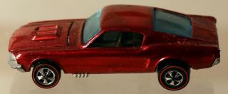 Dte Hot Wheels Redline Red Custom Mustang W/brown Interior