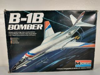 B1 - B Bomber Monogram 1:72 Model Kit 5605 Open Box
