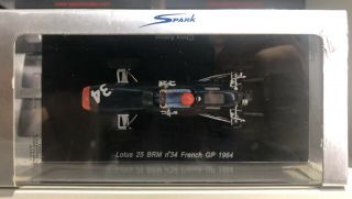 Spark 1/43 S1613 Lotus 25 BRM 34 French GP 1964 Chris Amon 2