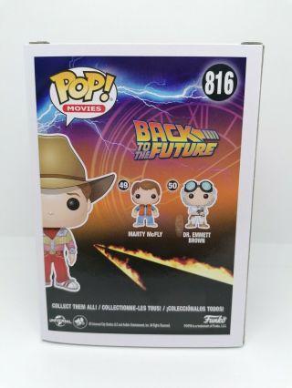 Funko Pop Vinyl - Marty Mcfly - Special Edition - 816 - Back to the Future 3