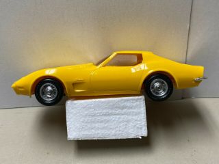 Vintage 1973 Chevrolet Corvette Gm Dealer Promo Car In Yellow No Box