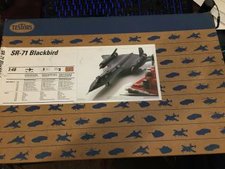1/48 Testors 7584 Sr - 71 Blackbird Model Kit Open Box Contents Still In Plastic