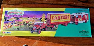 Boxed Corgi,  Carters Steam Fair,  Scammell Highwayman Ballast/trailer/caravan Set
