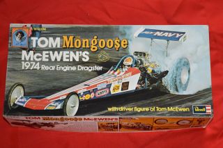 Revell Tom The Mongoose Mcewen 1/16 Top Fuel Dragster 1974 Model Car Kit Navy