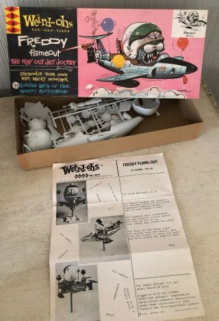 True Vintage 1963 Hawk Weird - Ohs Freddy Flameout Model Kit 533 - 100 Monster