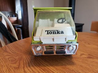 Vintage Tonka Dump Truck Hydraulic Gas Turbine.  Lime Green. 3
