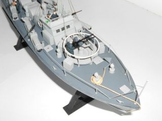 English Torpedo boat model.  Assembled plastic kit.  Approx 1:72 scale.  Excell cond 3