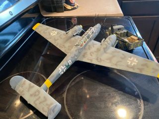 1/35 scale built german truck and bf110 fighter 3