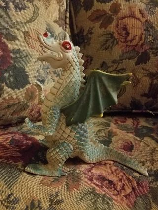Vintage Imperial 1983 Hong Kong Dragons And Daggers Green Winged Dragon Toy 83