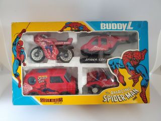 Vintage1982 The Spider - Man Heroes Vehicle Set Buddy L " Brute W/ Box
