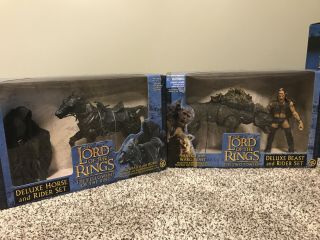 2003 Lord If The Rings Ringwraith And Horse/sharku With Warg Beast