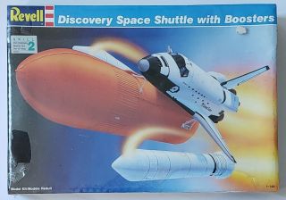 Revell Discovery Space Shuttle W Boosters 1:144 Plastic Model Kit Vtg 