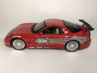 Racing Champions Fast And Furious 93’ Mazda Rx7 1:18 Scale Ertl