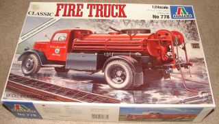 Italer Kit 778 1 - 24th Scale Classic Red Opel Blitz Antique Fire Truck