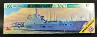 Vintage Fujimi Scale Craft British Aircraft Carrier Hms Ark Royal 1/700 Waterlin