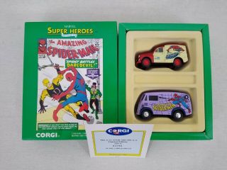Corgi 98972 The Spiderman Diecast Van Set Marvel Heroes Limited Ed