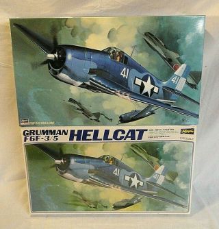 Look Two Old Hasegawa Big 1/32 Grumman F6f - 3/5 Hellcat Unbuilt Plane Model Kits