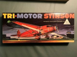Itc Ideal Tri Motor Stinson No.  3722 Model Airplane Kit