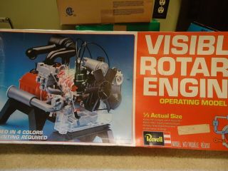 Vintage 1980 Revell Visible Rotary Engine H913 V8 Opened Box