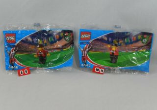 Lego Coca Cola Japan Soccer 4446 & 4447 Forward Minifig Set Polybags
