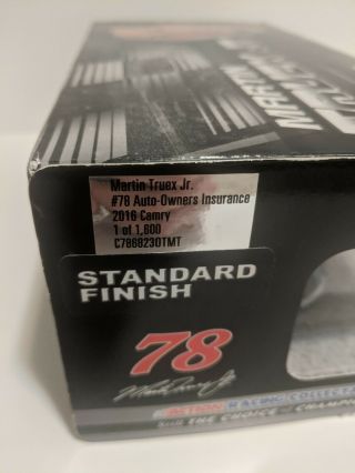 Martin Truex Jr 78 Auto Owners Insurance 2016,  1 of 1,  600.  1:24 Scale. 2