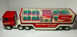 Vintage 1980s Buddy L Coke Coca Cola Semi Truck Complete Smile Adds Life Rarer