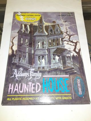 1995 Polar Lights - Adams Family - Haunted House - Glow Version - Complete - Look