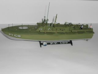 Us Pt109 Torpedo Boat Model.  Assembled Plastic Kit.  Approx 1:72 Scale.  Excell Cond