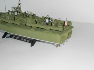 US PT109 Torpedo boat model.  Assembled plastic kit.  Approx 1:72 scale.  Excell cond 2