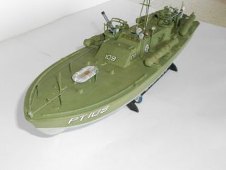 US PT109 Torpedo boat model.  Assembled plastic kit.  Approx 1:72 scale.  Excell cond 3