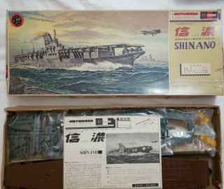1965 Hasegawa A - 5 Ijn Aircraft Carrier Shinano - 1/500 Scale Motorized Kit