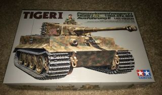 Tamiya Tiger I Tank Late Version Kit 1/35 Scale 35146 Partial German Crew 35180