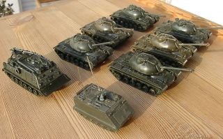 1/87 Us Army M 48 Patton Tank Company 90mm Cold War Nam 8x Roco Minitank Models