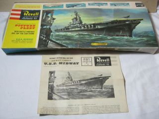 Vintage Revell U.  S.  S.  Picture Fleet Model Box Box & Instructions Only No Parts